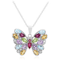 Collier en argent et Topaze bleu ciel