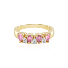 Bague en argent et Saphir rose de Madagascar