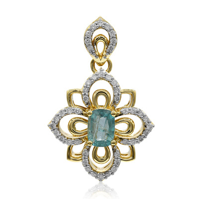 Pendentif en or et Grandidierite (AMAYANI)