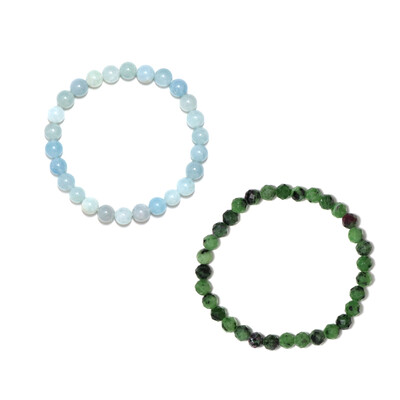 Bracelet et Rubis Zoïsite