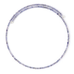 Collier ras du cou en acier et Tanzanite (Riya)