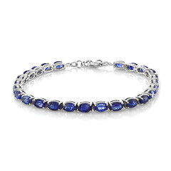 Bracelet en argent et Saphir bleu de Madagascar