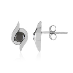 Boucles d'oreilles en or et Diamant noir