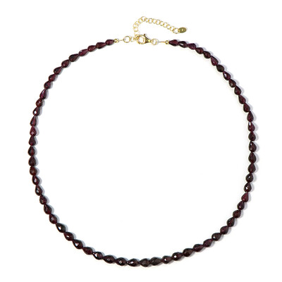 Collier en argent et Rhodolite du Rajasthan