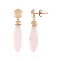 Boucles d'oreilles en argent et Quartz rose