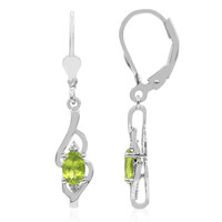 Boucles d'oreilles en argent et Vésuvianite