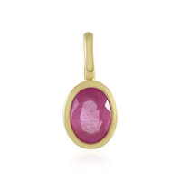 Pendentif en argent et Saphir rose de Madagascar