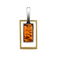 Pendentif en argent et Ambre baltique