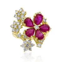 Bague en or et Rubis AAA du Mozambique (CIRARI)