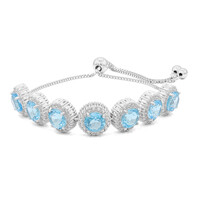 Bracelet en argent et Topaze bleu Suisse