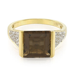 Bague en argent et Quartz fumé