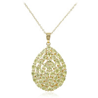 Collier en argent et Citrine jaune citron