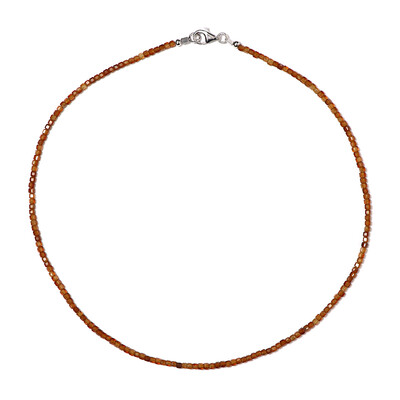 Collier en argent et Grenat Hessonite