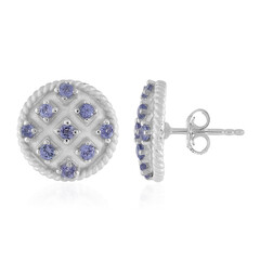 Boucles d'oreilles en argent et Tanzanite