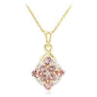 Collier en or et Saphir Padparadscha non chauffé (AMAYANI)