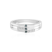 Bague en argent et Diamant bleu I3