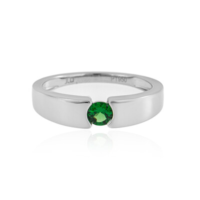 Bague en platine et Grenat Tsavorite