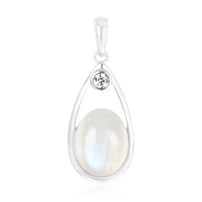 Pendentif en argent et Pierre de lune de Tanzanie