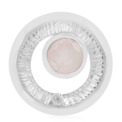 Pendentif en argent et Quartz rose