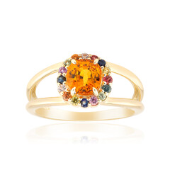Bague en or et Saphir orange de Ban Ka Cha