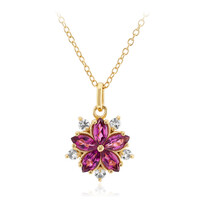 Collier en argent et Grenat Rhodolite