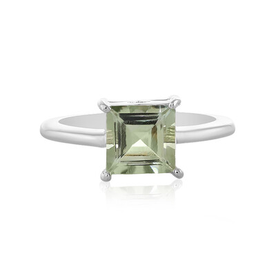 Bague en argent et Améthyste verte