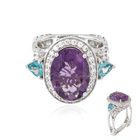 Bague en argent et Améthyste de Zambie (Dallas Prince Designs)
