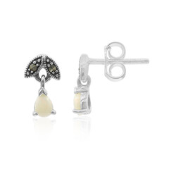 Boucles d'oreilles en argent et Opale blanche