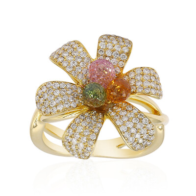 Bague en or et Saphir rose de Ceylan (Estée Collection)