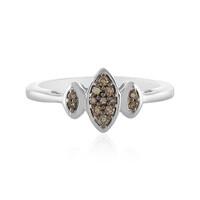 Bague en argent et Diamant champagne I2