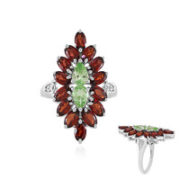 Bague en argent et Grenat de Merelani