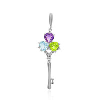 Pendentif en argent et Topaze bleu ciel