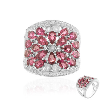 Bague en argent et Tourmaline rose
