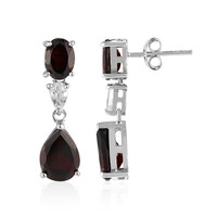 Boucles d'oreilles en argent et Grenat