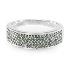 Bague en argent et Diamant fantaisie