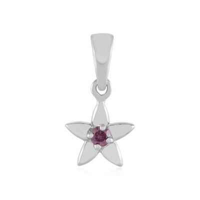 Pendentif en argent et Diamant pourpre I2