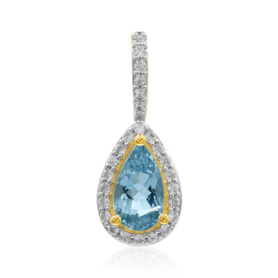 Pendentif en or et Aigue-Marine Santa Maria