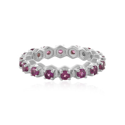 Bague en argent et Grenat Rhodolite