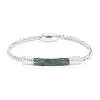 Bracelet en argent et Diamant bleu