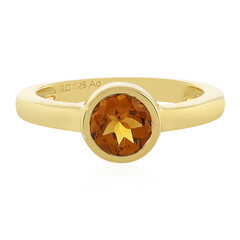 Bague en argent et Citrine brandy