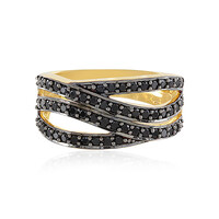Bague en argent et Spinelle noir