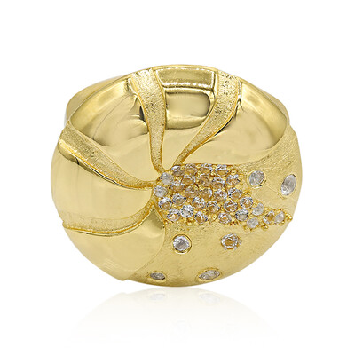 Bague en argent et Topaze blanche (MONOSONO COLLECTION)