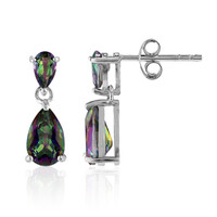 Boucles d'oreilles en argent et Quartz mystique