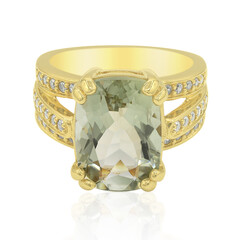 Bague en argent et Améthyste verte