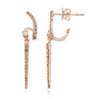 Boucles d'oreilles en or et Diamant rose de France SI1 d'Argyle 
