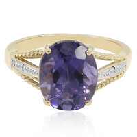 Bague en or et Quartz Myrtille