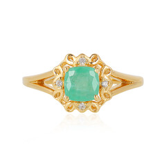 Bague en argent et Emeraude de Russie