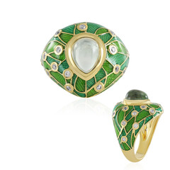 Bague en argent et Améthyste verte (Adela Silber)