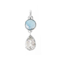 Pendentif en argent et Topaze blanche