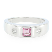 Bague en argent et Saphir Padparadscha